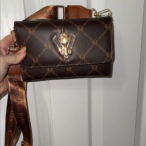 Valentino Orlandi Black and Brown Crossbody Bag